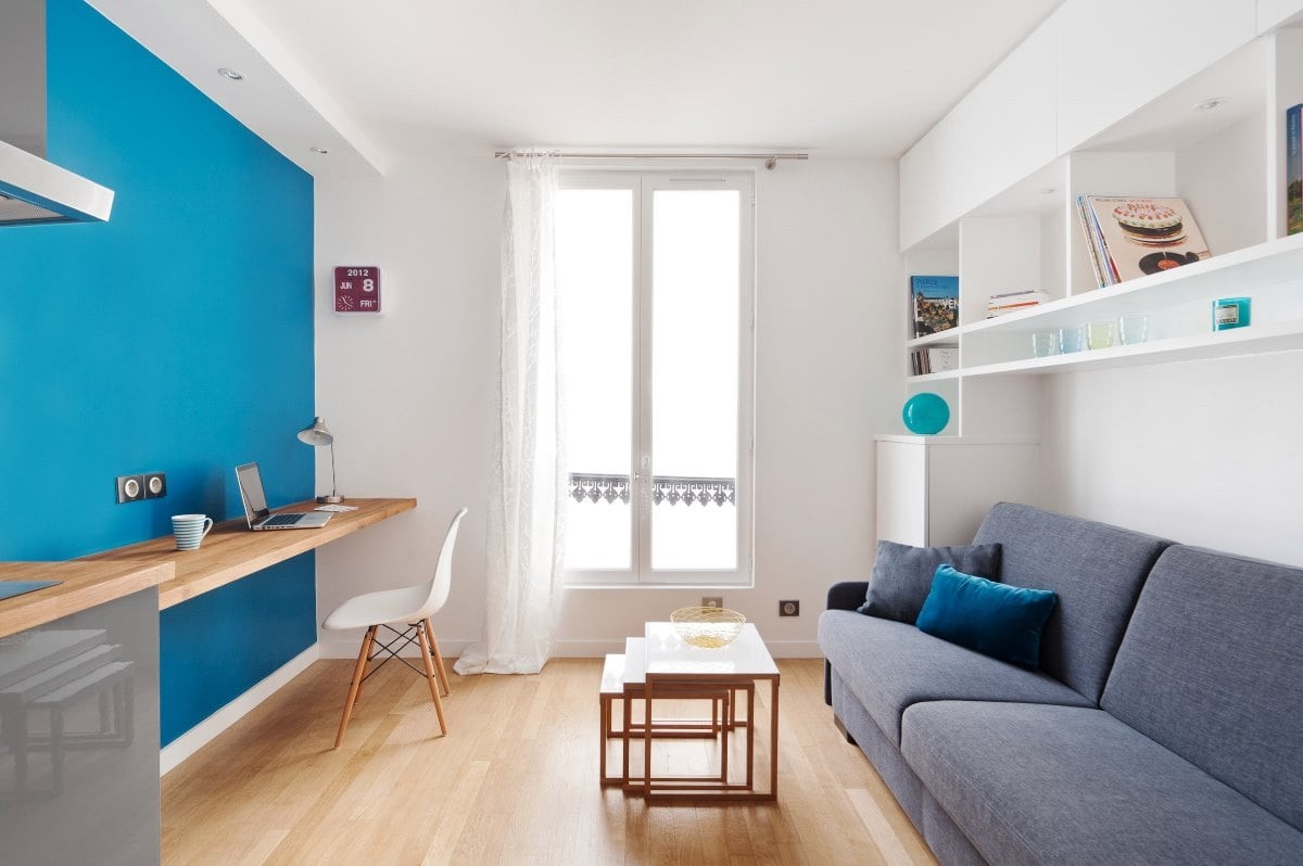 Формы и цвета в минималистичном интерьере квартиры