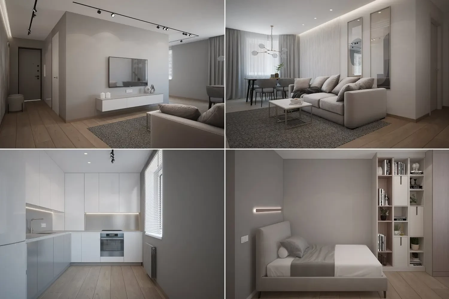 Дизайн в стиле минимализм для квартиры почти 100 м² от нашего дизайнера Михаила Борисевича